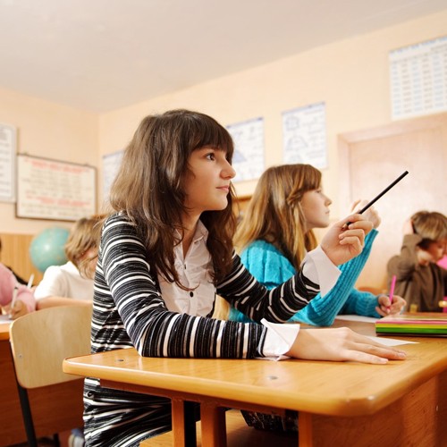 students attending GCSE class